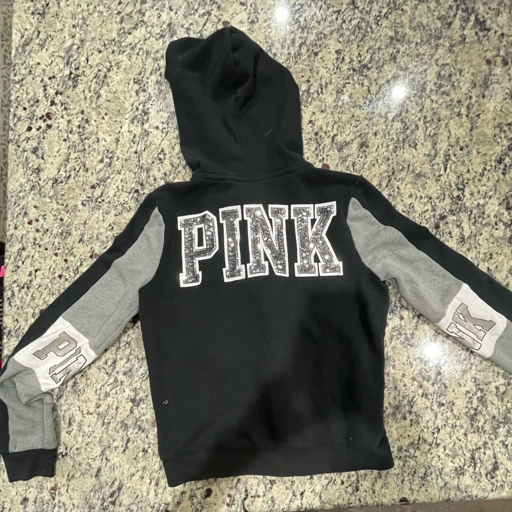 Pink crop zip up